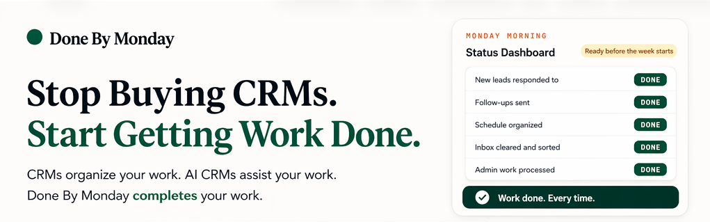 DoneByMonday vs CRM